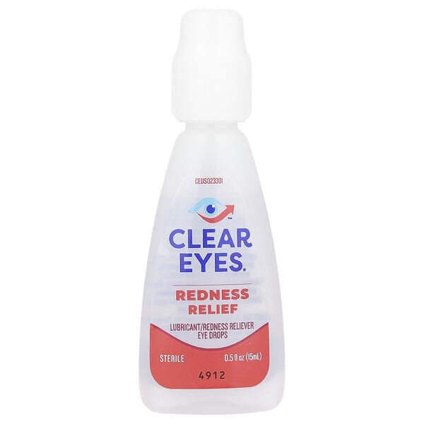Clear Eyes, Redness Relief, Lubricant/Redness Reliever Eye Drops, 0.5 fl oz (15 ml) 2 Clear Eyes, Redness Relief, Lubricant/Redness Reliever Eye Drops, 0.5 fl oz (15 ml)