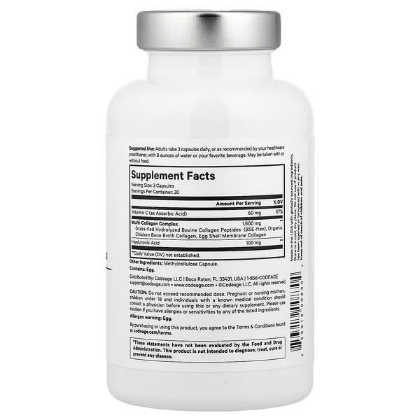 Alternative view of Codeage, Amen, Collagen, 90 Vegetable Capsules