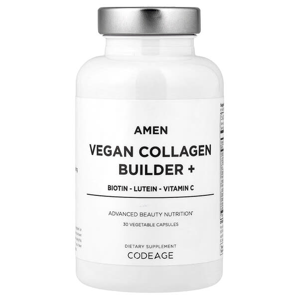 Codeage, Amen, Vegan Collagen Builder+, 30 Vegetable Capsules