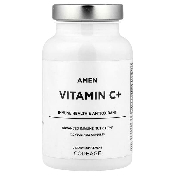 Codeage, Amen, Vitamin C+, Immune Health, Antioxidant, 120 Vegetable Capsules