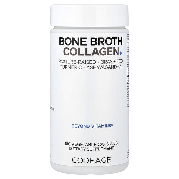 Codeage, Bone Broth Collagen, 180 Vegetable Capsules