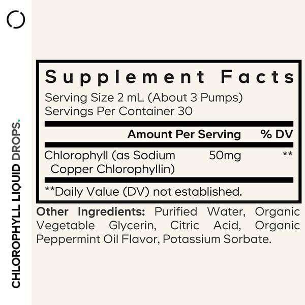 Alternative view of Codeage, Chlorophyll Liquid Drops, Peppermint, 2 fl oz (60 ml)