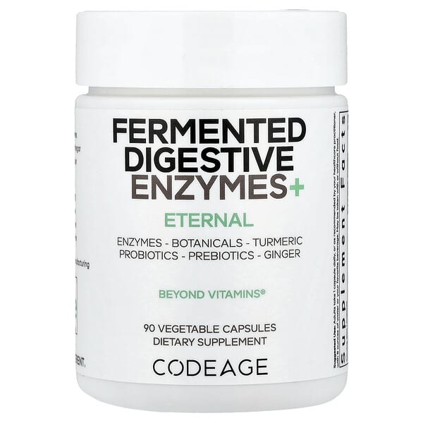 Codeage, Fermented Digestive Enzymes+, 90 Vegetable Capsules