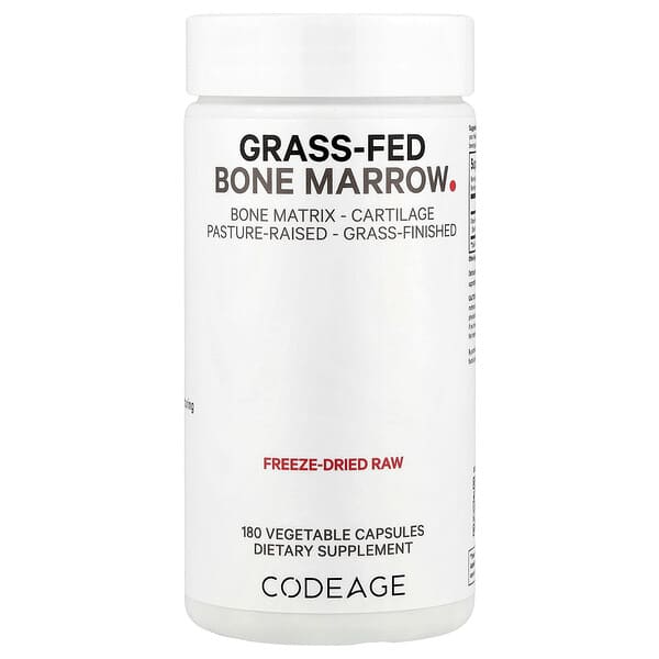 Codeage, Grass-Fed Bone Marrow, 180 Vegetable Capsules 2 Codeage, Grass-Fed Bone Marrow, 180 Vegetable Capsules