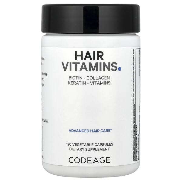 Codeage, Hair Vitamins, 120 Vegetable Capsules