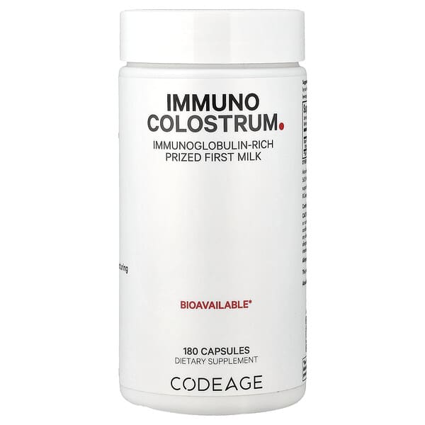 Codeage, Immuno Colostrum, 180 Capsules (500 mg per Capsule)