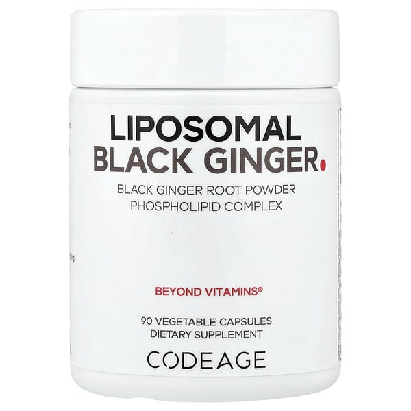 Codeage, Liposomal Black Ginger, 90 Vegetable Capsules (500 mg per Capsule)