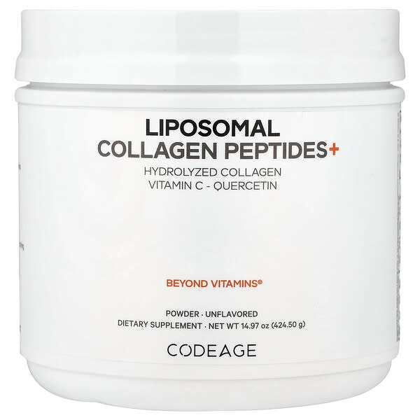 Codeage, Liposomal Collagen Peptides+ Powder, Unflavored, 14.97 oz (424.5 g)