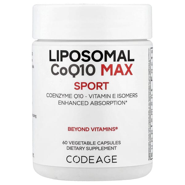 Codeage, Liposomal CoQ10 Max, Sport, 60 Vegetable Capsules