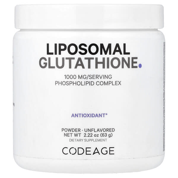 Codeage, Liposomal Glutathione Powder, Unflavored, 2.22 oz (63 g)