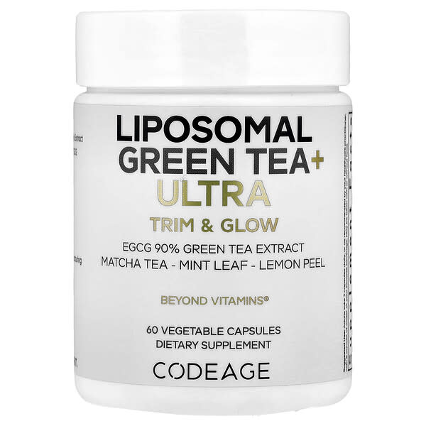 Codeage, Liposomal Green Tea+ Ultra Trim & Glow, 60 Vegetable Capsules