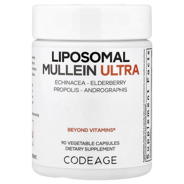 Codeage, Liposomal Mullein Ultra, 90 Vegetable Capsules 5 Codeage, Liposomal Mullein Ultra, 90 Vegetable Capsules
