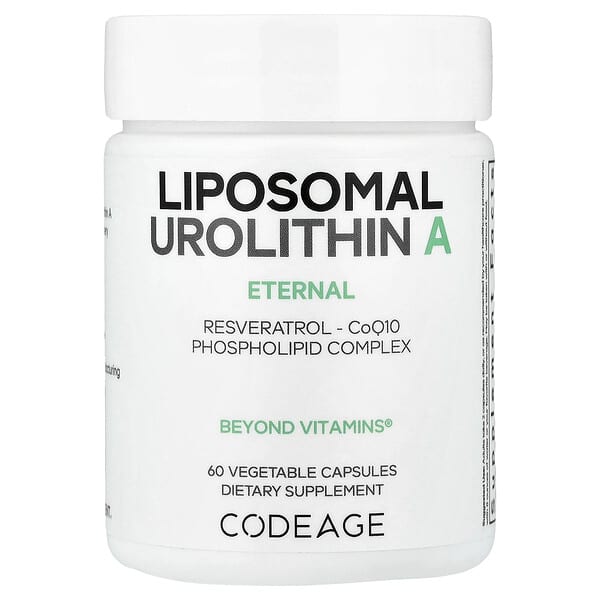 Codeage, Liposomal Urolithin A, Eternal, 60 Vegetable Capsules