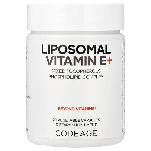Codeage, Liposomal Vitamin E+, 90 Vegetable Capsules