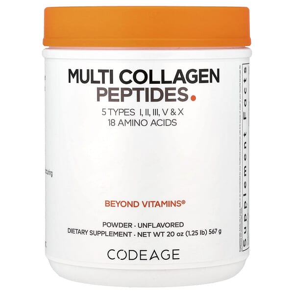 Codeage, Multi Collagen Peptides Powder, Unflavored, 20 oz (567 g)
