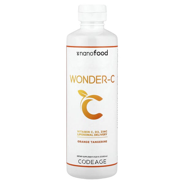 Codeage, Nanofood, Wonder-C, Orange Tangerine, 15.22 fl oz (450 ml)