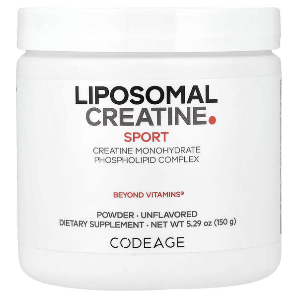 Codeage, Sport, Liposomal Creatine Powder, Unflavored, 5.29 oz (150 g) 4 Codeage, Sport, Liposomal Creatine Powder, Unflavored, 5.29 oz (150 g)