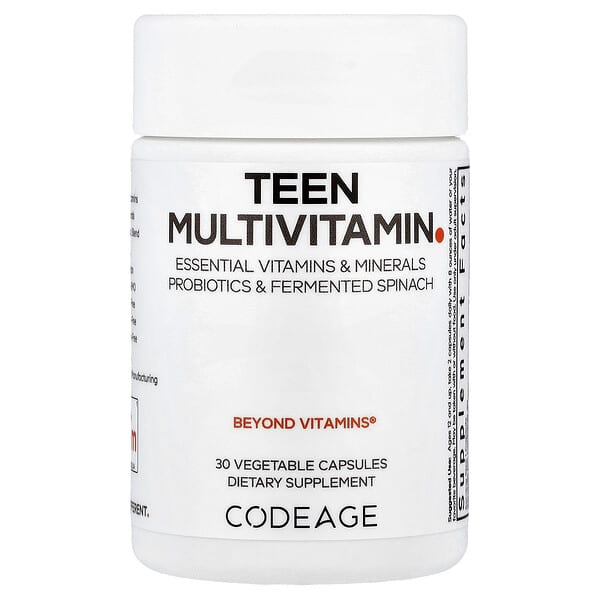 Codeage, Teen Multivitamin, 30 Vegetable Capsules 5 Codeage, Teen Multivitamin, 30 Vegetable Capsules