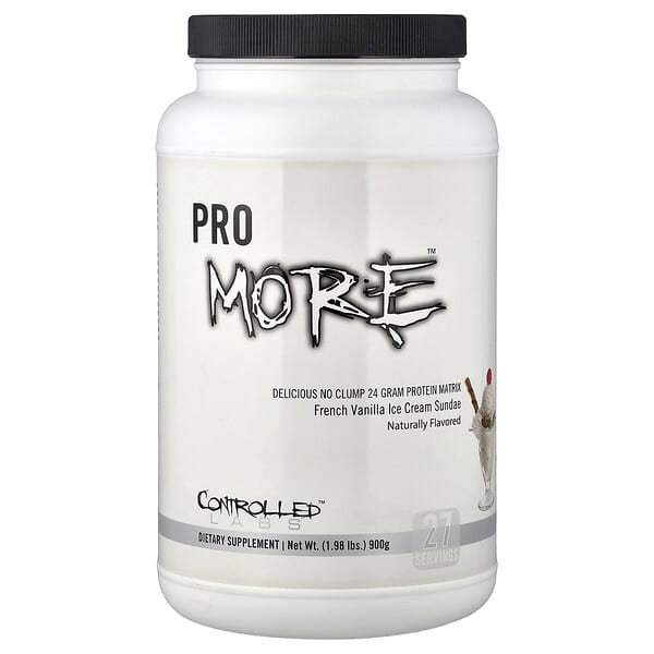 Controlled Labs, PROmore™, Protein Matrix, French Vanilla Ice Cream Sundae, 1.98 lbs (900 g)