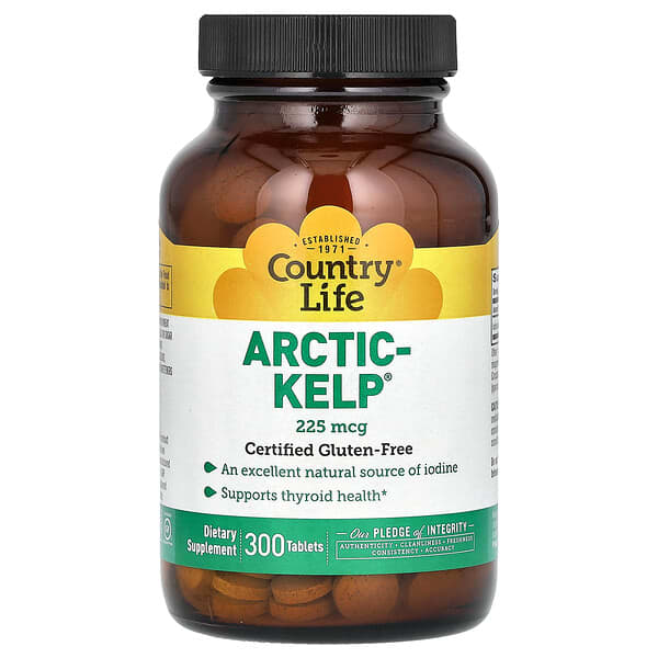 Country Life, Arctic-Kelp, 225 mcg, 300 Tablets