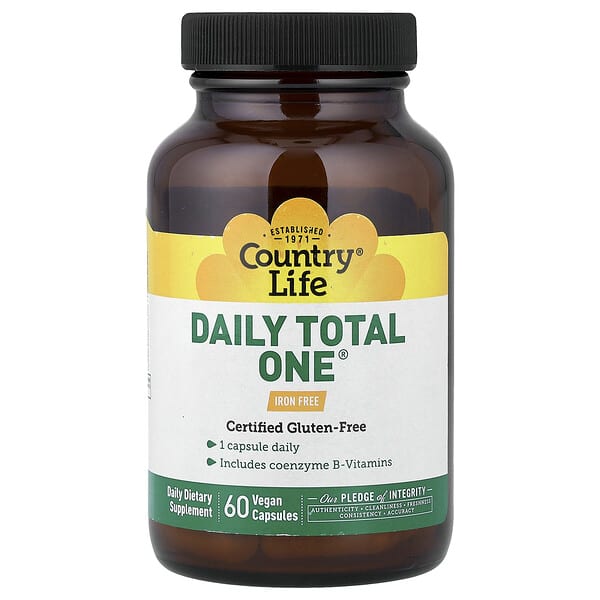 Country Life, Daily Total One®, Iron Free, 60 Vegan Capsules