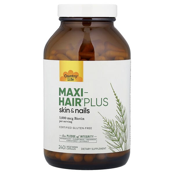 Country Life, Maxi-Hair® Plus, 240 Vegetarian Capsules