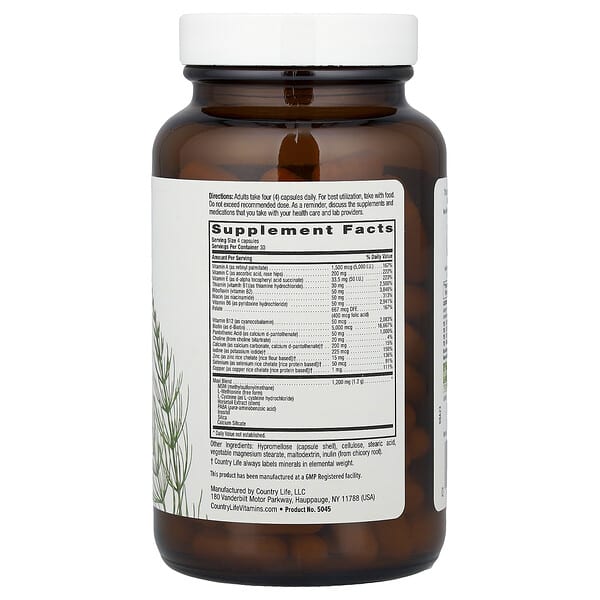 Alternative view of Country Life, Maxi-Hair® Plus Skin & Nails, 120 Vegetarian Capsules