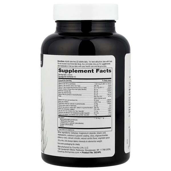 Alternative view of Country Life, Maxi-Hair®, Skin & Nails, PABA Free, 90 Tablets