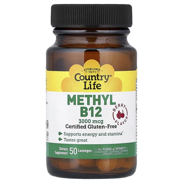 Country Life, Methyl B12, Berry, 50 Lozenges