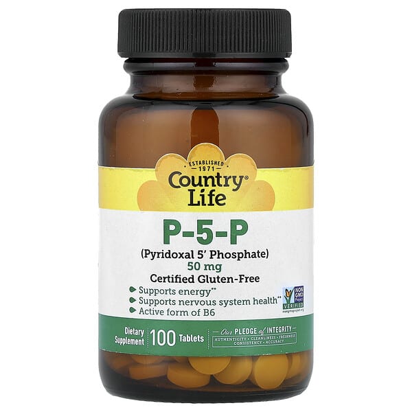 Country Life, P-5-P, 100 Tablets