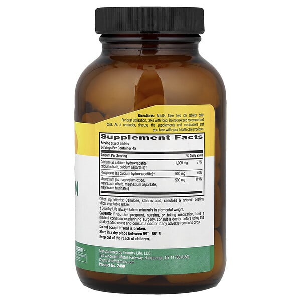 Alternative view of Country Life, Target-Mins®, Calcium Magnesium Complex, 90 Tablets