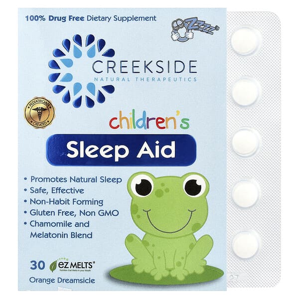 Creekside Natural Therapeutics, Children's Sleep Aid, Orange Dreamsicle, 30 EZ Melts®
