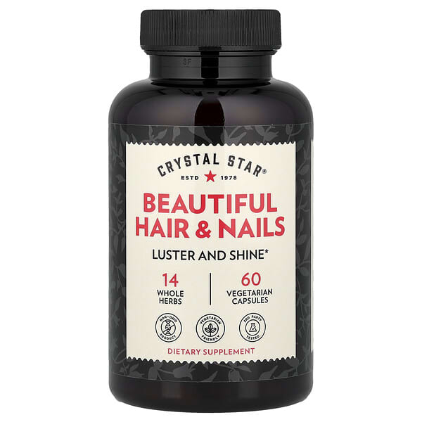 Crystal Star, Beautiful Hair & Nails, 60 Vegetarian Capsules