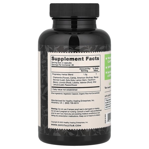 Alternative view of Crystal Star, Focus, 60 Vegetarian Capsules