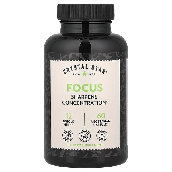 Crystal Star, Focus, 60 Vegetarian Capsules