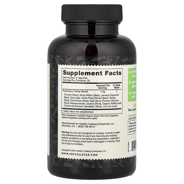 Alternative view of Crystal Star, Inflama Relief, 60 Vegetarian Capsules