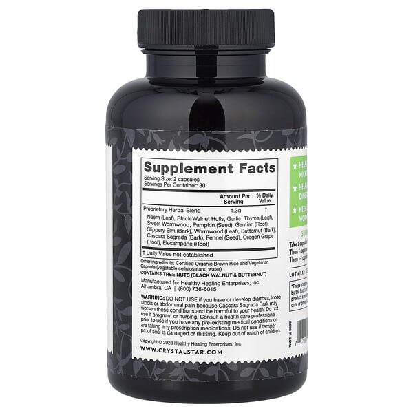 Alternative view of Crystal Star, Para Purge, 60 Vegetarian Capsules