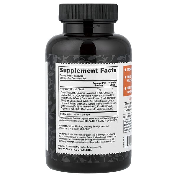 Alternative view of Crystal Star, Thin After 40, 60 Vegetarian Capsules