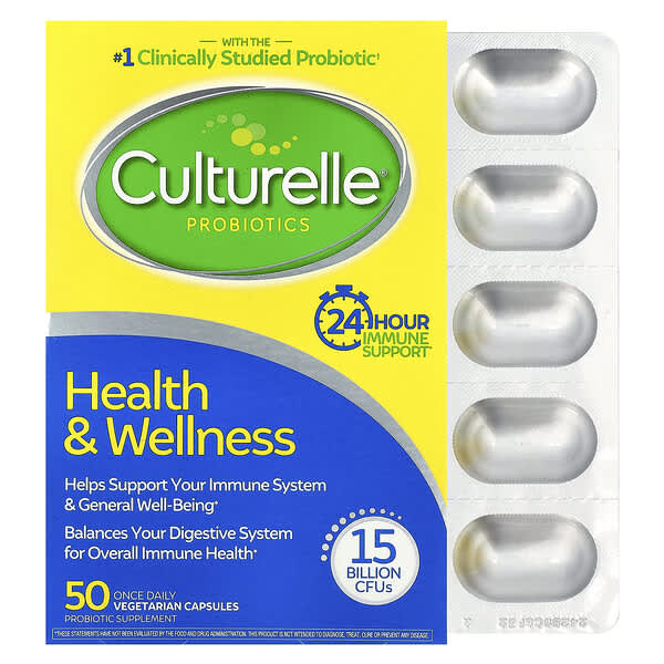 Culturelle, Probiotics, Health & Wellness, 50 Vegetarian Capsules