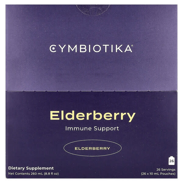 Cymbiotika, Elderberry Immune Support, 26 Pouches, 0.3 fl oz (10 ml) Each