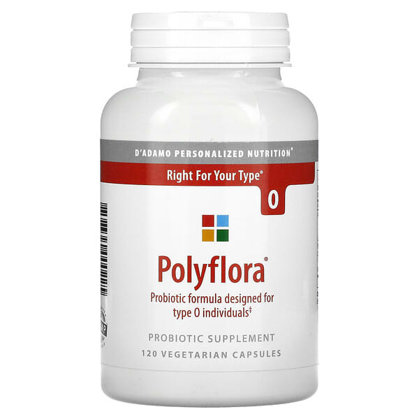 D'adamo, Polyflora, 120 Vegetarian Capsules
