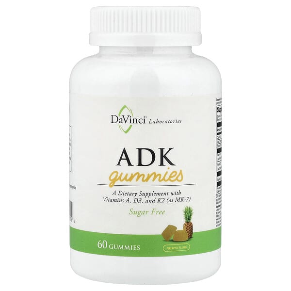 DaVinci Laboratories, ADK Gummies, Pineapple, 60 Gummies