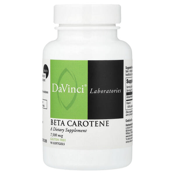 DaVinci Laboratories, Beta Carotene, 7,500 mcg, 90 Softgels