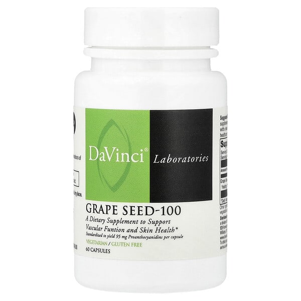 DaVinci Laboratories, Grape Seed-100, 100 mg, 60 Capsules