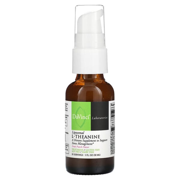 DaVinci Laboratories, Liposomal L-Theanine, Fruit Punch, 1 fl oz (30 ml)