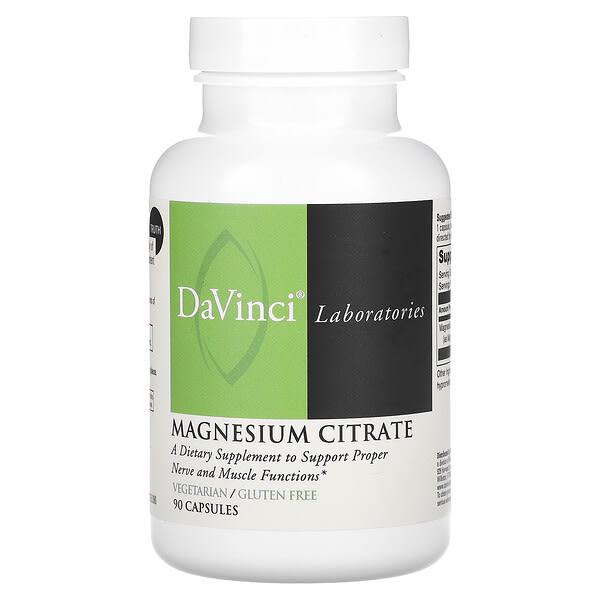 DaVinci Laboratories, Magnesium Citrate, 90 Capsules (140 mg per Capsule)