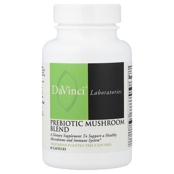 DaVinci Laboratories, Prebiotic Mushroom Blend, 60 Capsules