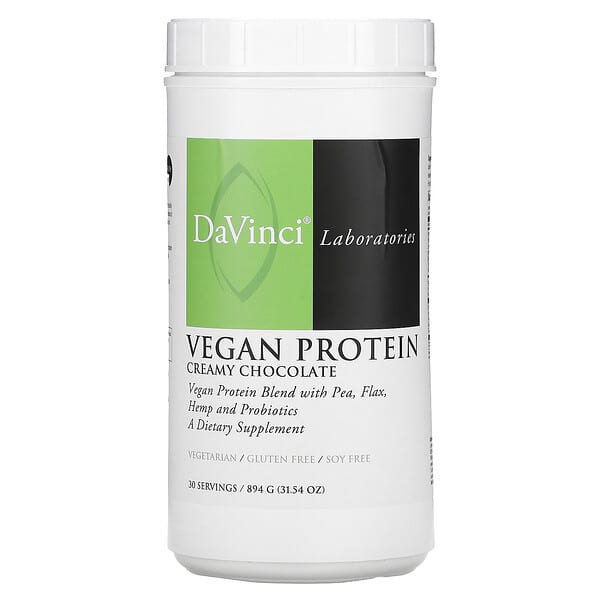 DaVinci Laboratories, Vegan Protein, Creamy Chocolate, 31.54 oz (894 g)