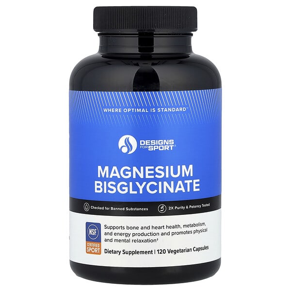 Designs For Health, Designs For Sport®, Magnesium Bisglycinate, 120 Vegetarian Capsules (150 mg per Capsule)