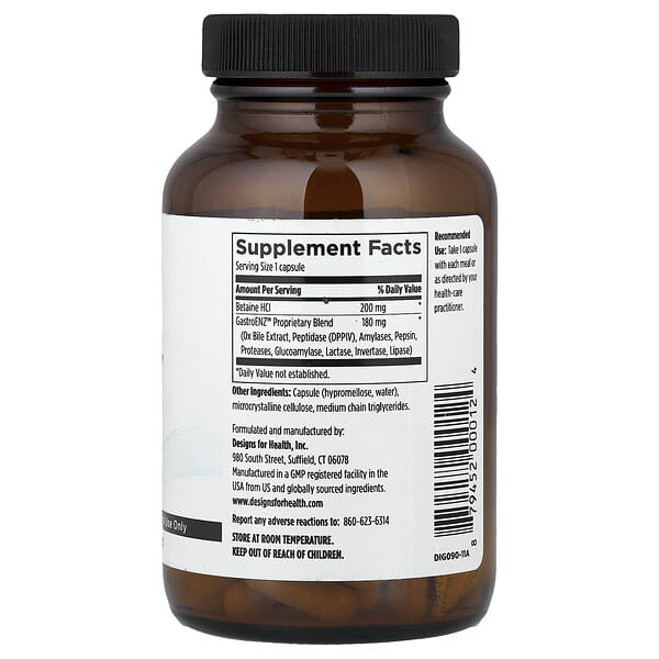 Alternative view of Designs For Health, Digestzymes™, 90 Capsules